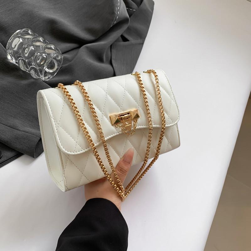 Schicke Vintage-Kette Kleine quadratische Tasche Trendig Sommer 2024 Schulter Crossbody