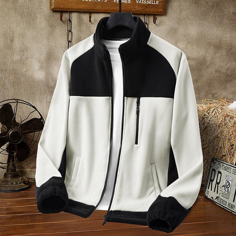 Осенние и зимние стили с флисом и флисом для повседневных пар свободная и универсальная теплая и повседневная куртка с капюшоном 8XL белый 3533₽