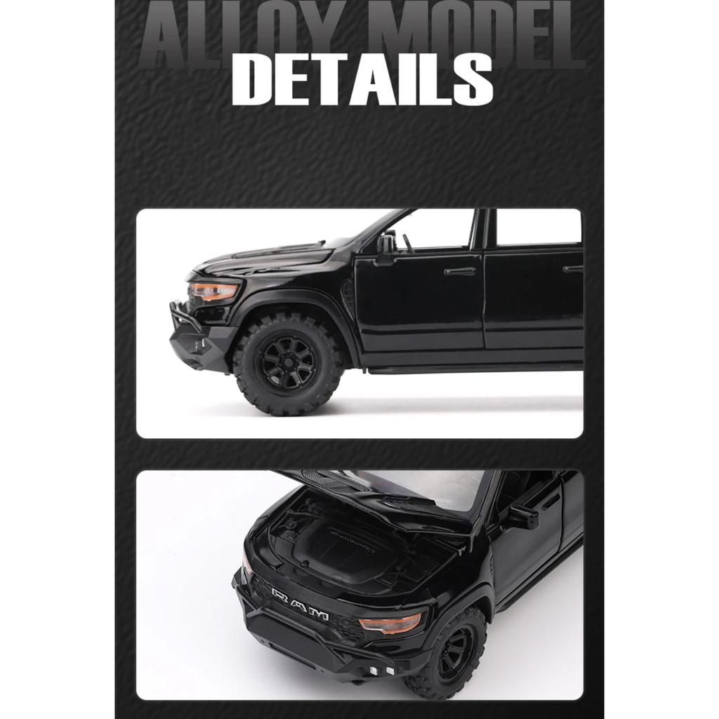 1/32 DODGE Mammoth 1000 TRX RV Car Off Road Vehicle Alloy Diecast Model Camping Car Children's Toy Car Home Decoration Ornaments