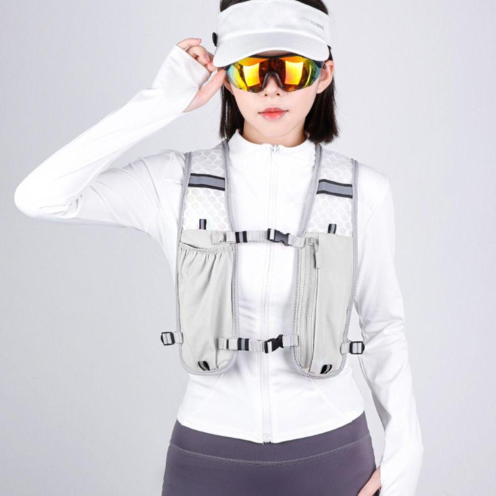 Adjustable Reflective Running Vest Pack Waterproof Sports Backpack  Hiking