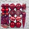 44pcs Shatterproof Electroplated Hanging Balls Christmas Tree Ornaments  New Year Decoration