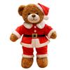 Christmas Teddy Bear Plush Toy With Santa Claus Costume Design For Holiday Decor And Gift Giving