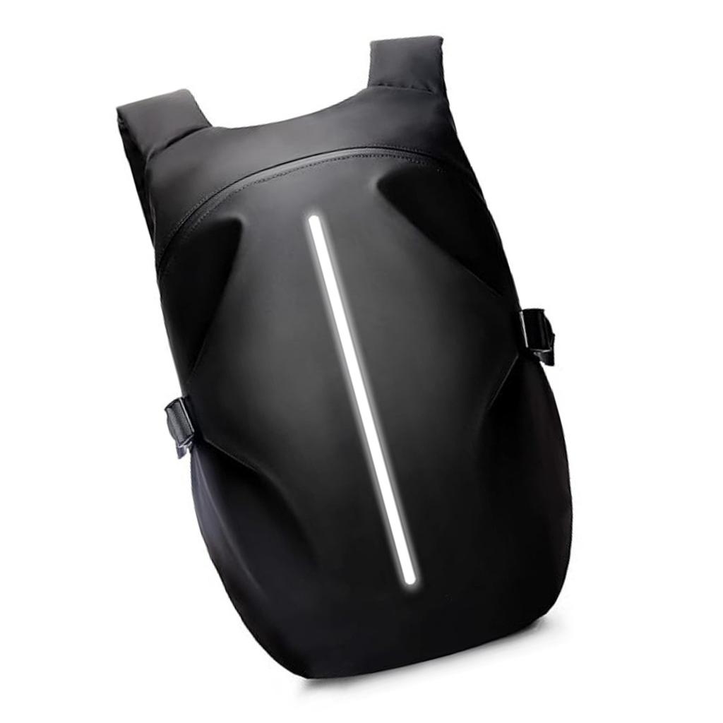 Motorcycle Helmet Backpack Rainproof Reflective Large Capacity Durable Nylon Backpack for Men Riding Travel Sports