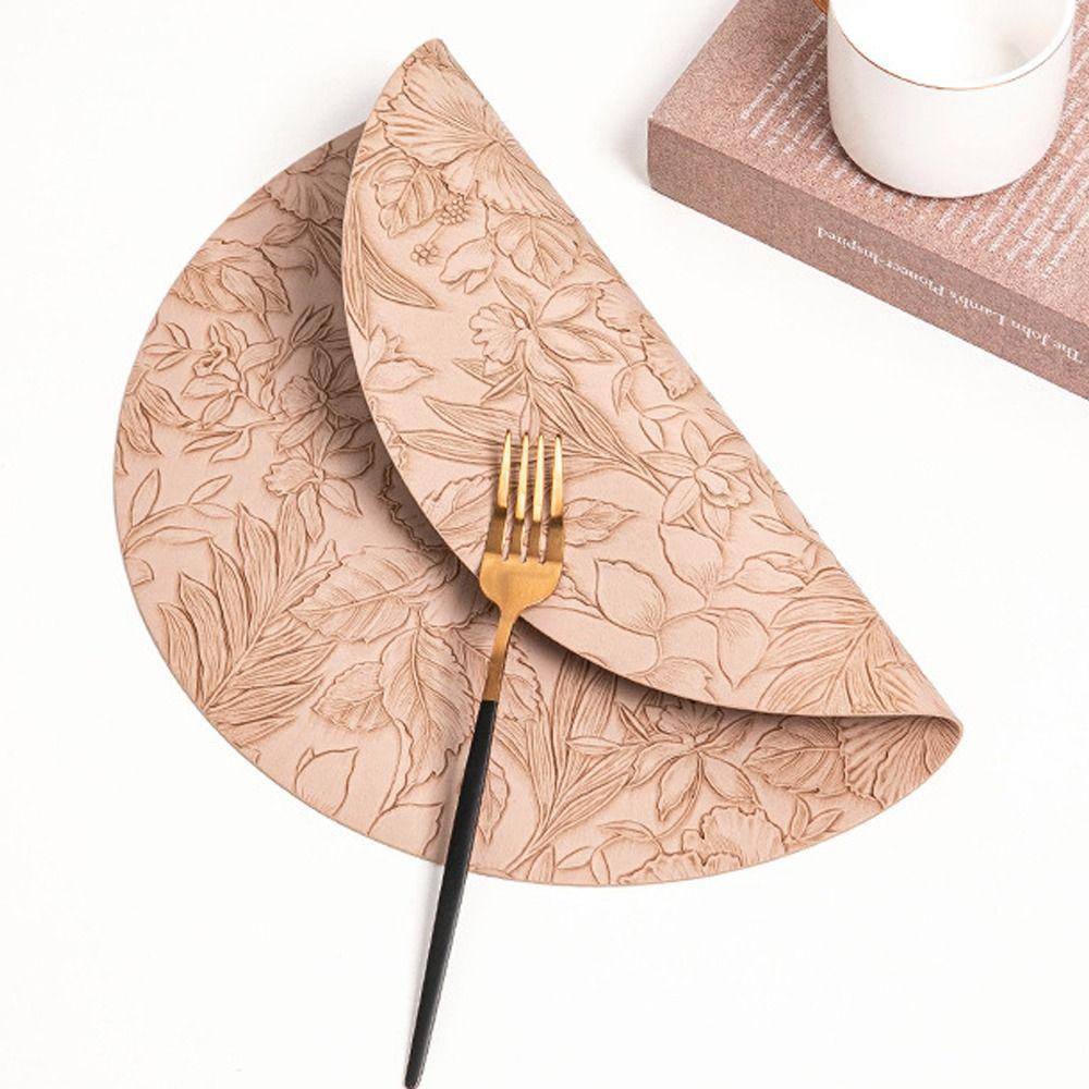 Round Dining Table Place Mats Anti Slip Coaster New Placemats Household