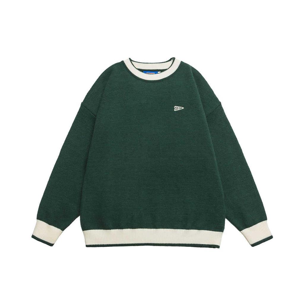 QIYOU 2025 Unisex Retro Patchwork Color Block Sweater - Autumn/Winter Casual Knitwear.