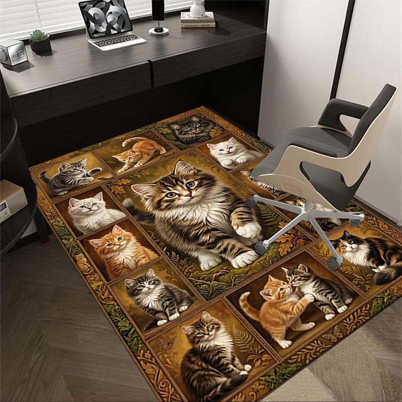 

1 шт. кошачий коврик, нескользящий ковер для пола, для офиса, семьи, спальни, студии - Ковер большого размера, Декоративный коврик, Долговечный материал - C0435 60cm by 90cm