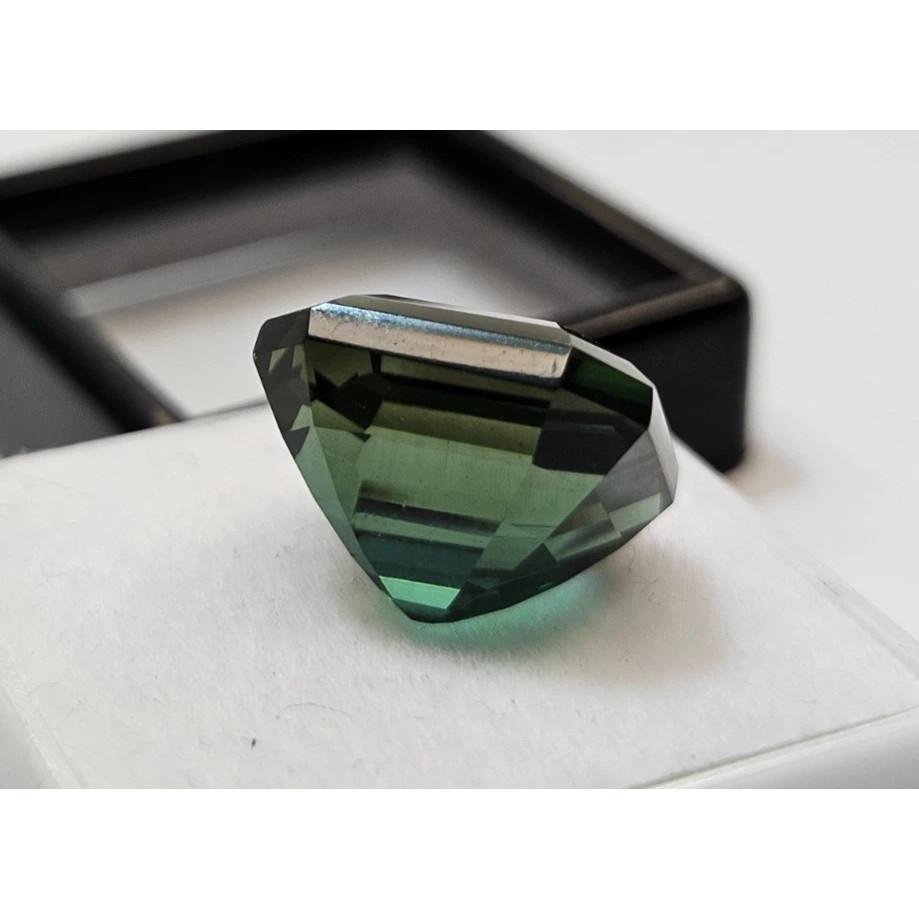 8+ Ct Green Color Tourmaline & Stud Making Asscher Cut Fabulous Loose Gemstone
