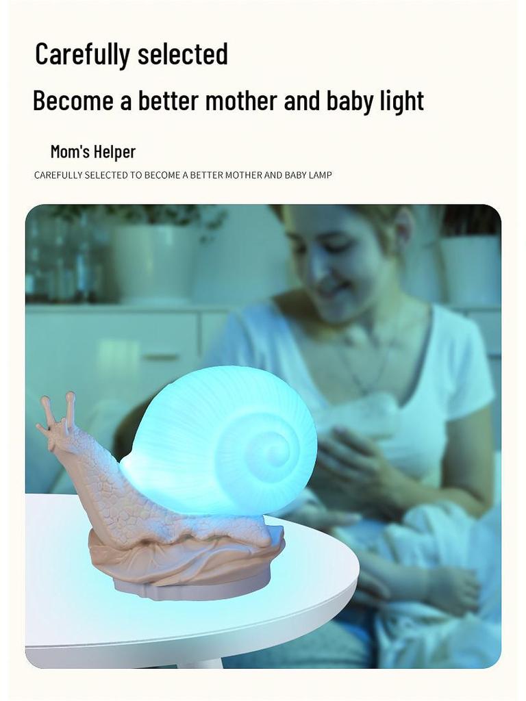 USB Plug-In Snail LED Bedside Night Light