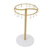 Headband Display Stand 22 Hooks Round Shape Metal Wood Jewelry Hairband Holder Display Rack