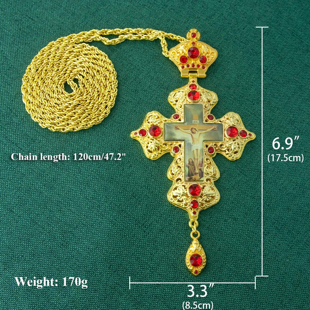 Religious Hollowing Process Used In Crafting Greek Orthodox Church Bishop's Pectoral Cross Necklace for Priest Ordination Gift