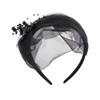 Simple Bead Yarn Half Hat Headband Mesh Plastic Mesh Hair Hoop French Style Headdress Hat Shape Hairband Dinner