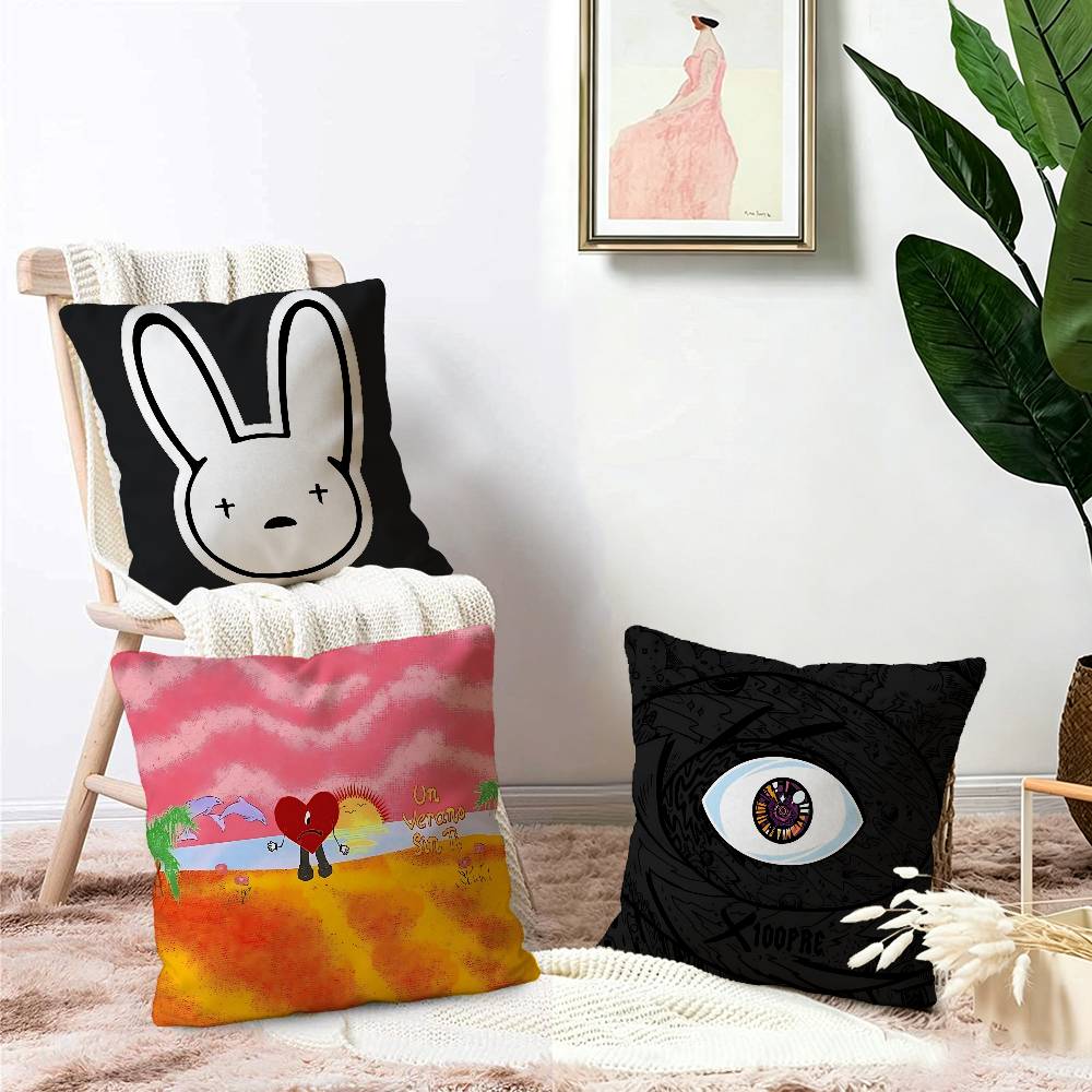 Global Reggaeton Star B-Bad Bunnys Lucky Dragon pillow cover sofa cushion cover home room decoration children gift