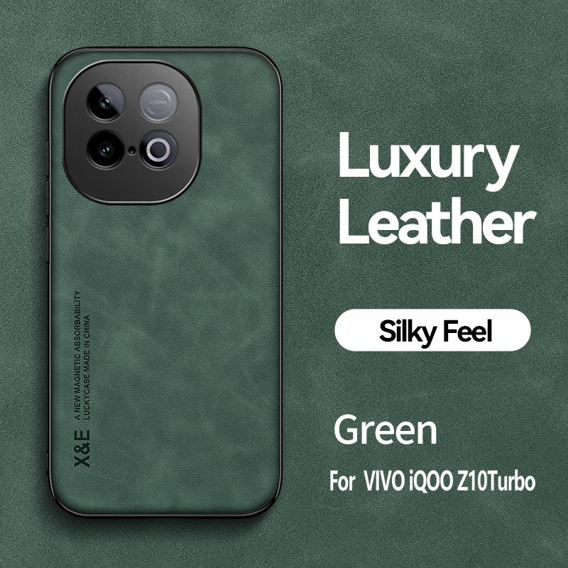 For VIVO IQOO Z10 Turbo Z10 Turbo Pro Magnetic Wear-Resistant Lenses All-Pack Sheepskin Anti-Drop Anti-Fingerprint Phone Case