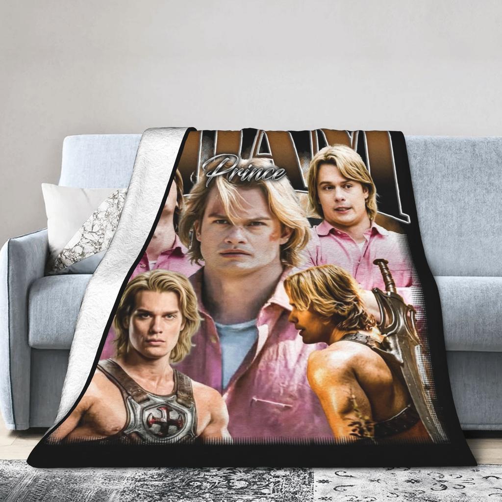 Nicholas Galitzine as Adam Prince Vintage 90s Blanket Flannel Print Breathable Super Soft Throw Blanket for Bed Office Quilt