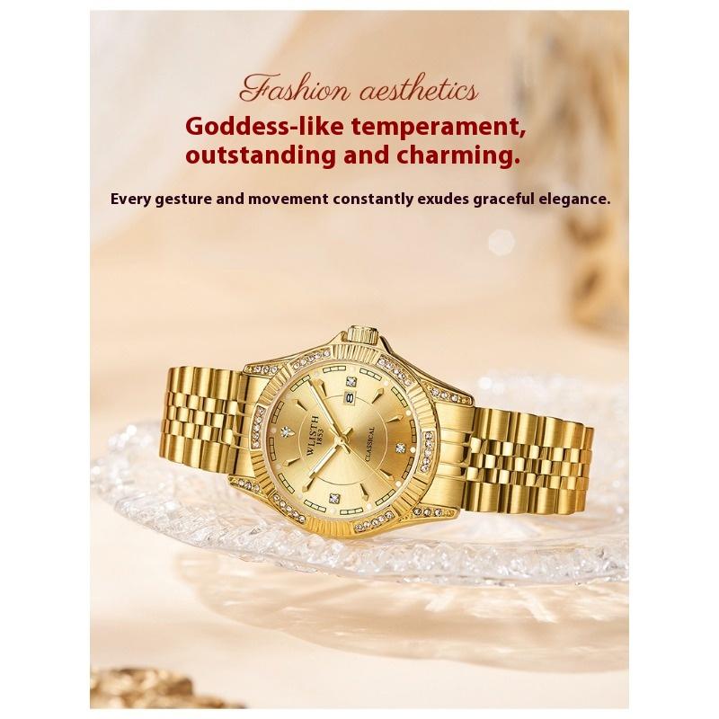Top Brand Women's Automatic Quartz Watch Luminous Waterproof Women's Watch Light Luxury Diamond Women's Watch