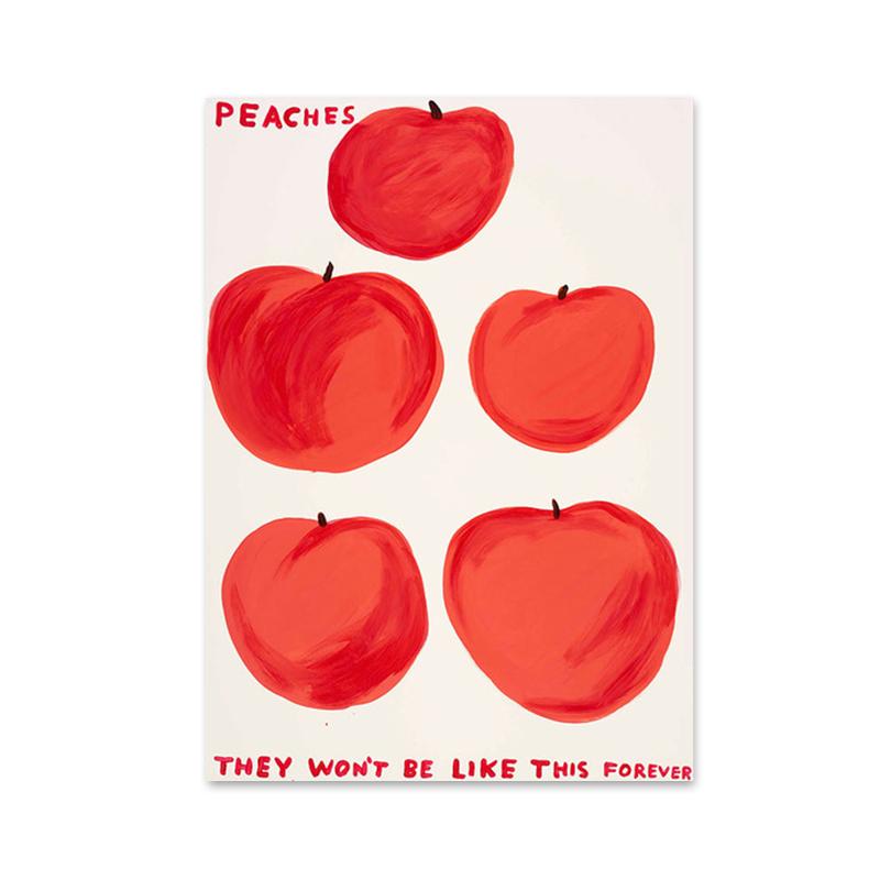 Pomegranate Banana Lemon Fruits Art Illustration Canvas Painting Nordic Wall Poster and Print for Kitchen Dining Room Home Deco