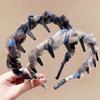 Women Headband Ribbon Decor Anti-slip Teeth Hair Hoop Versatile Bright