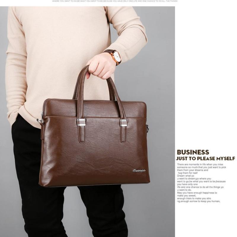 Men's Messenger Business Briefcase Wear-resistant Casual Bag Men's Handbag Horizontal Shoulder Bag