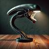 1pc Unique Alien Creature Lamp Stand Bedroom Home Decorative Lamps Resin Decoration Items And Ornaments Two Styles Optional