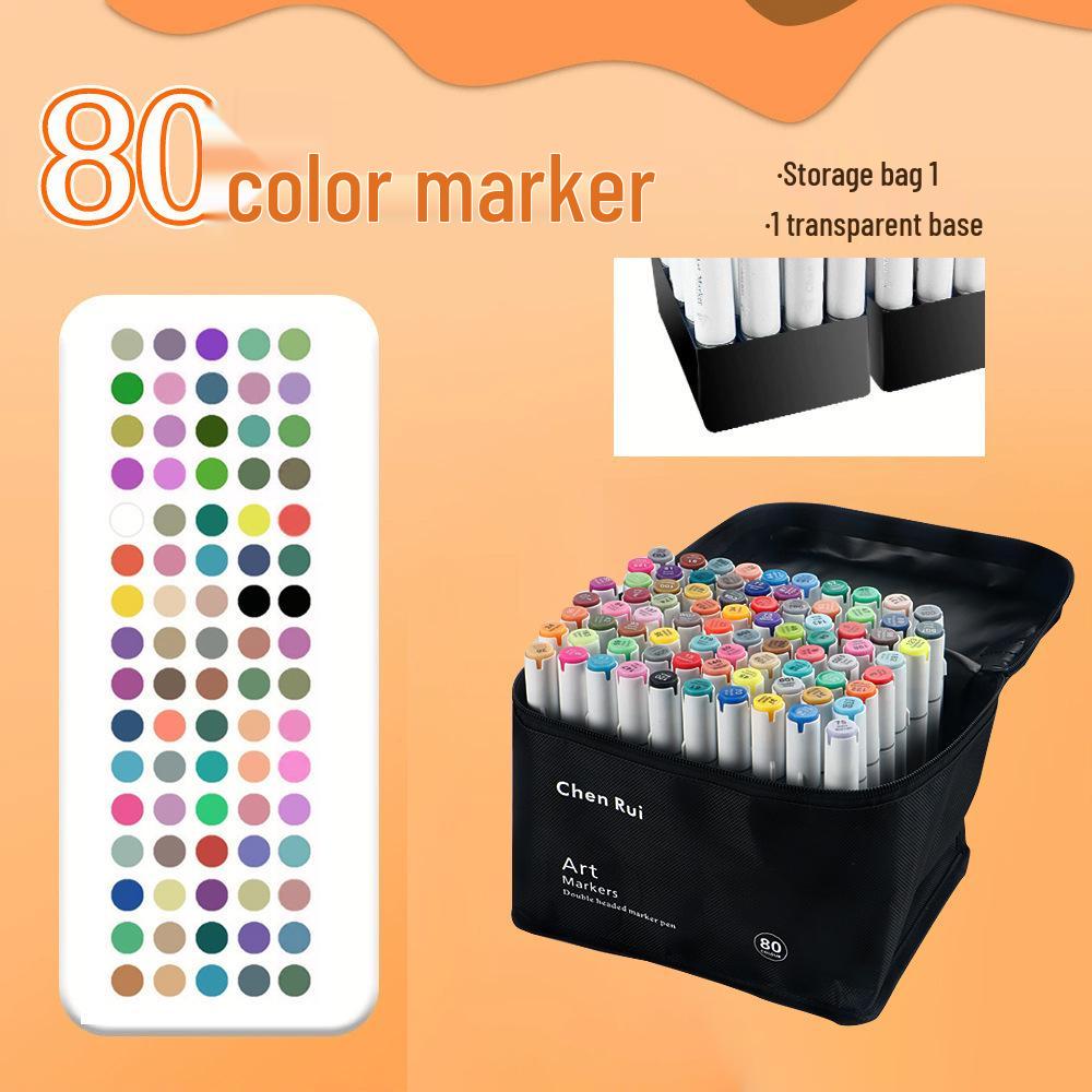 48-Color Anime Marker Set: Fade-Resistant Layerable Watercolor Brush Pens