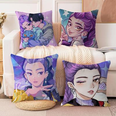 KPop Demon Hunters Rumi Pillow Cover Sofa Cushion Cover Home Room Decoration Children Gift