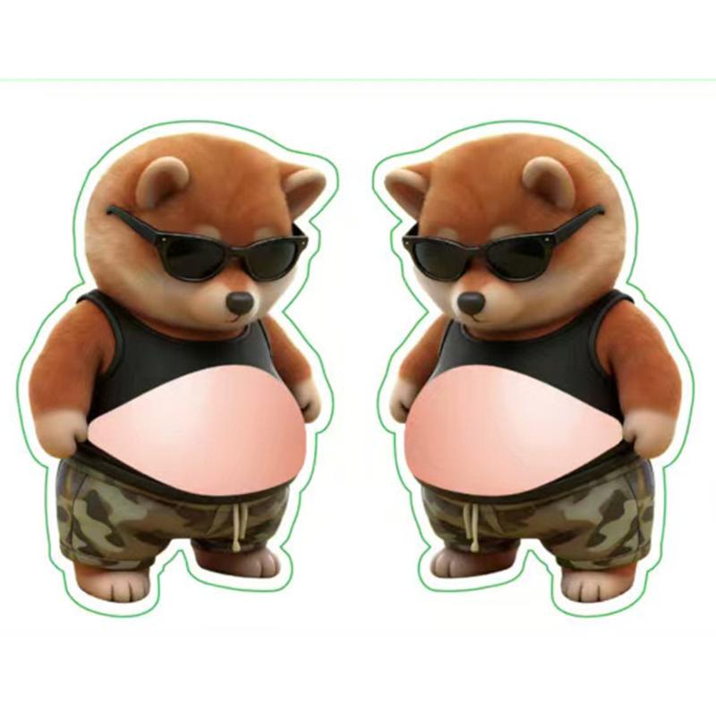 Funny Puppy Shiba Inu Dog Sticker 3D Cute Dog Silicone Belly Puppy Stickers Mobile Phone Decoration Party Favor Kids Gifts