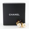 Chanel COCO Mark Piercing Creolen Vergoldet/Kunstperle 5,8g Damen Gebraucht