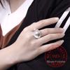 2023 New Arrival 100% 925 Sterling Thumb Spot Rings for Women Big Faced Wide Finger Ring For Unisex Jewelry Mama Men Best Gift