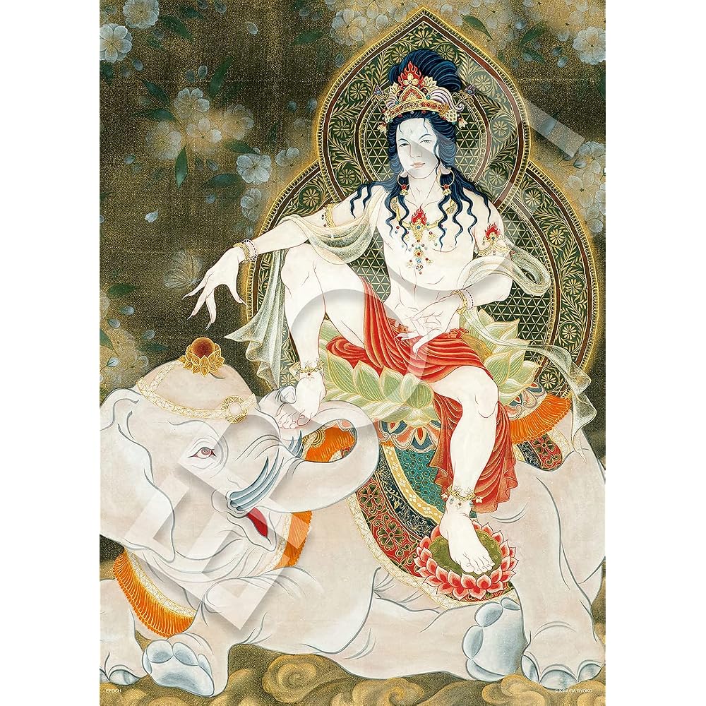 Epoch 500 Piece Jigsaw Puzzle Illustration/Art Kimura Ryoko Fugen Bosatsu Statue (38×53cm) 06-122...