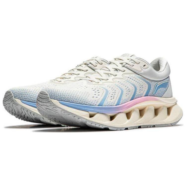Li Ning Arc CRC Comfortable Breathable Shock Absorbing Durable Low Top Casual Running Shoes Men sneaker White Blue AZGU005-7