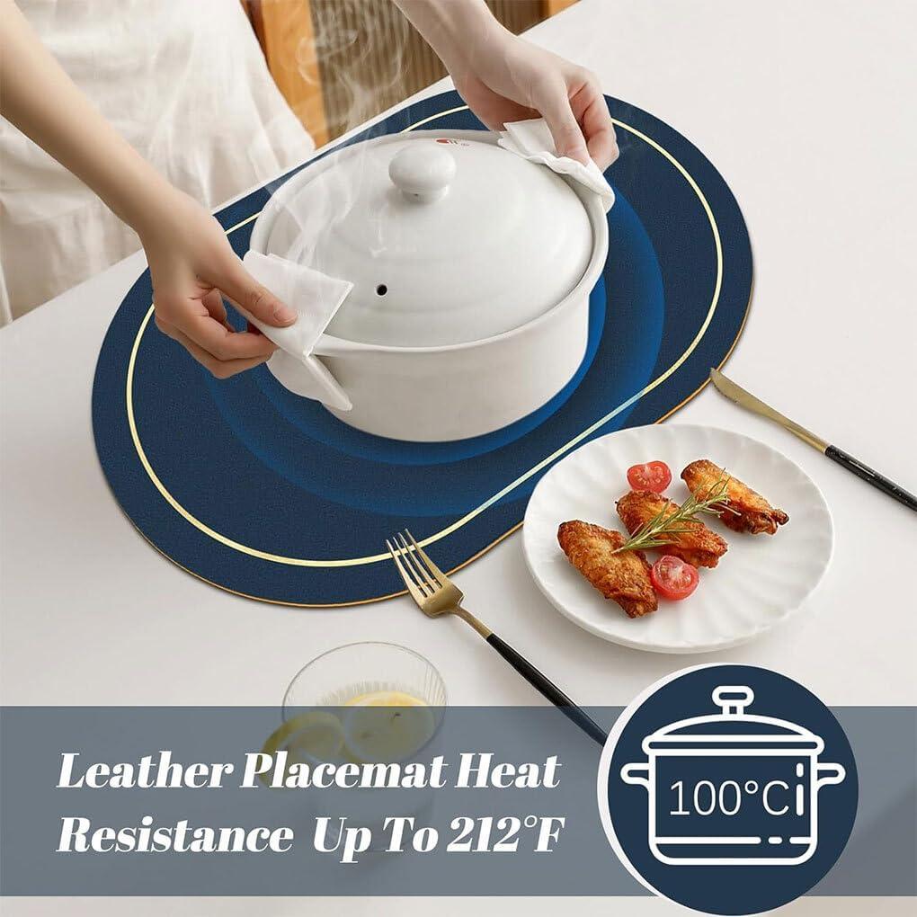 Heat-resistant placemats, double-sided placemats, suitable for all dining needs, anti-slip heat-resistant placemats, suitable fo