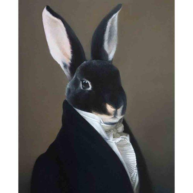 Funny Animal Posters Deer Cat Dog Portrait Poster Paintings and Canvas Painting Nordic Wall Art Pictures Room Living Room Decoration No Frame
