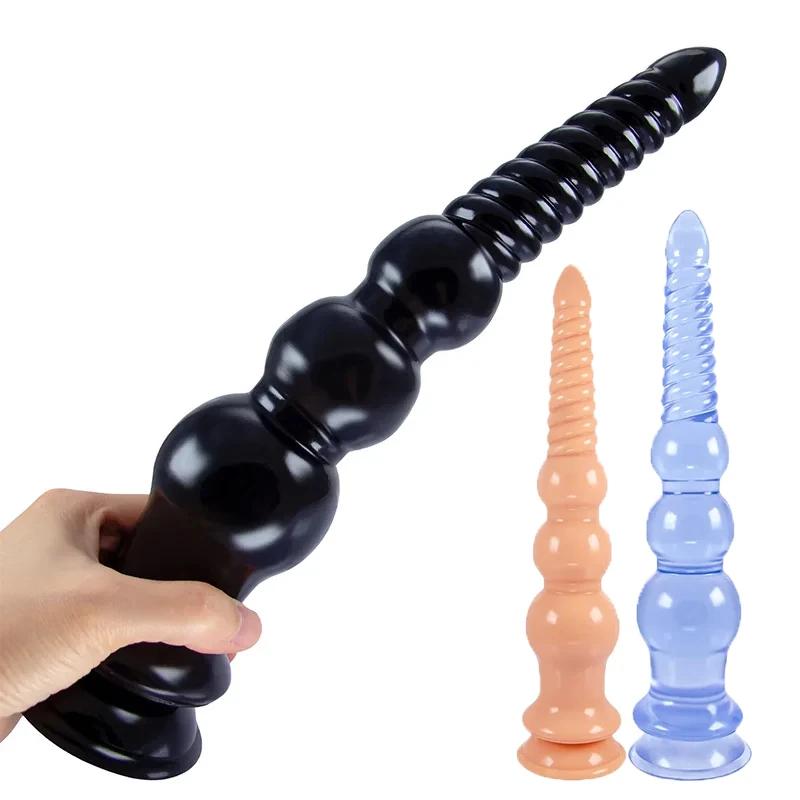 Obrovský simulačný dildo Sex shop Mäkký penis so silnou prísavkou Stimulátor masáže prostaty Nástroj na ženskú masturbáciu Zadný zátka