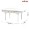 Miniature Dollhouse Furniture Computer Desk Study Desk Tea Coffee Table DollHouse Study Room Decor Simulation Mini Home Ornament
