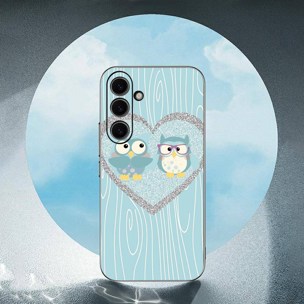 

Cute O-OWl For Samsung Galaxy S23 S24 S25 Ultra S22 Plus S21 Black Soft Case Waterproof Soft Case SamsungS25