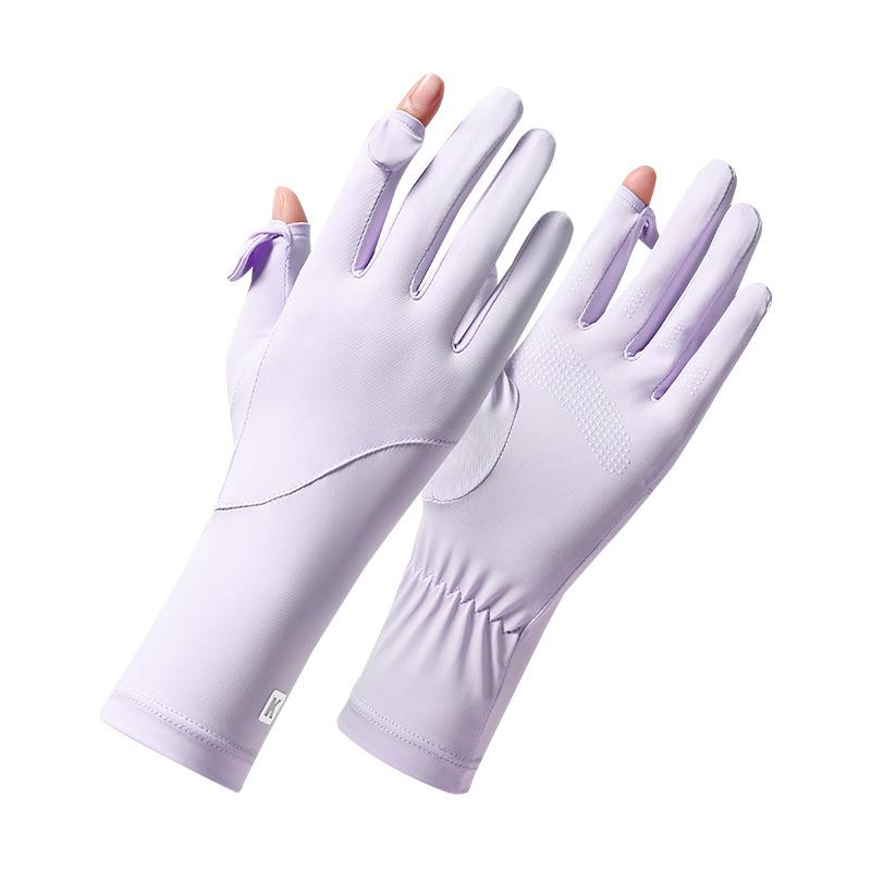 Thin Uv Protection Gloves Elastic Ice Silk Uv Protection Gloves Touch Screen Non-Slip Uv Protection Gloves Summer Raincoat