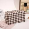 Fashion Portable Cosmetic Bag Large Capacity Multi-functional Toiletries Storage Bag Embroidered Bow Stationery Pouch