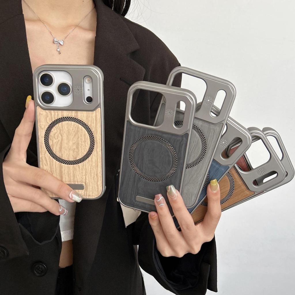 Apple 12 Pro Max Aromatherapy Phone Case - Poplar Wood Borderless Design