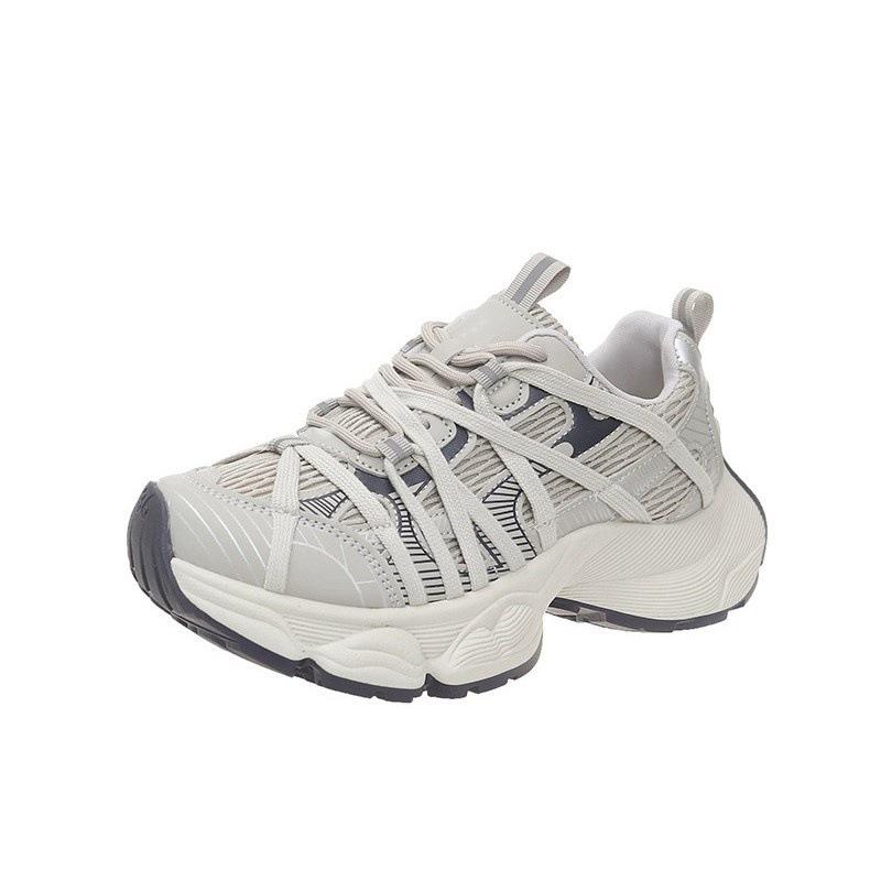 Korean thick-soled heightened lightweight super-fire dad sports shoes children's breathable 2025 spring new popular casual shoes