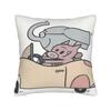 Elephant and Piggie Soft Decorative Pillowcase, Suitable for Sofa, Living Room, Bedroom, Office, Bedroom Decor, Romantic Design, with Zipper, High-Qua