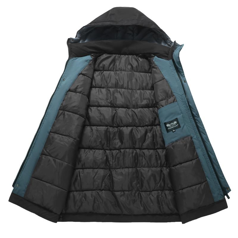 Talla Grande 5XL-11XL Moda Parkas de Hombre Abrigo de Invierno con Capucha Casual Suelto Grueso Cálido Sobredimensionado Ropa Exterior Chaquetas de Hombre