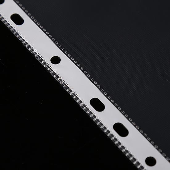 100 Pcs A4 Clear Document Folder Transparent Waterproof Case Document Paper Organizer 11-Hole File Folder for A4 Size Paper School Office Supplies