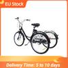 Elektrische Bakfiets voor Volwassenen Senioren 350W 36V 12AH Verwijderbare Lithium Batterij Driewieler Elektrische Fiets voor Oude Mensen