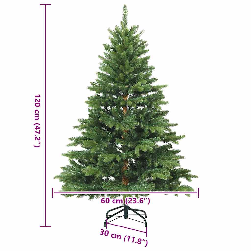 Artificial Christmas Tree with 150 LEDs Green 120 cm PE and PVC