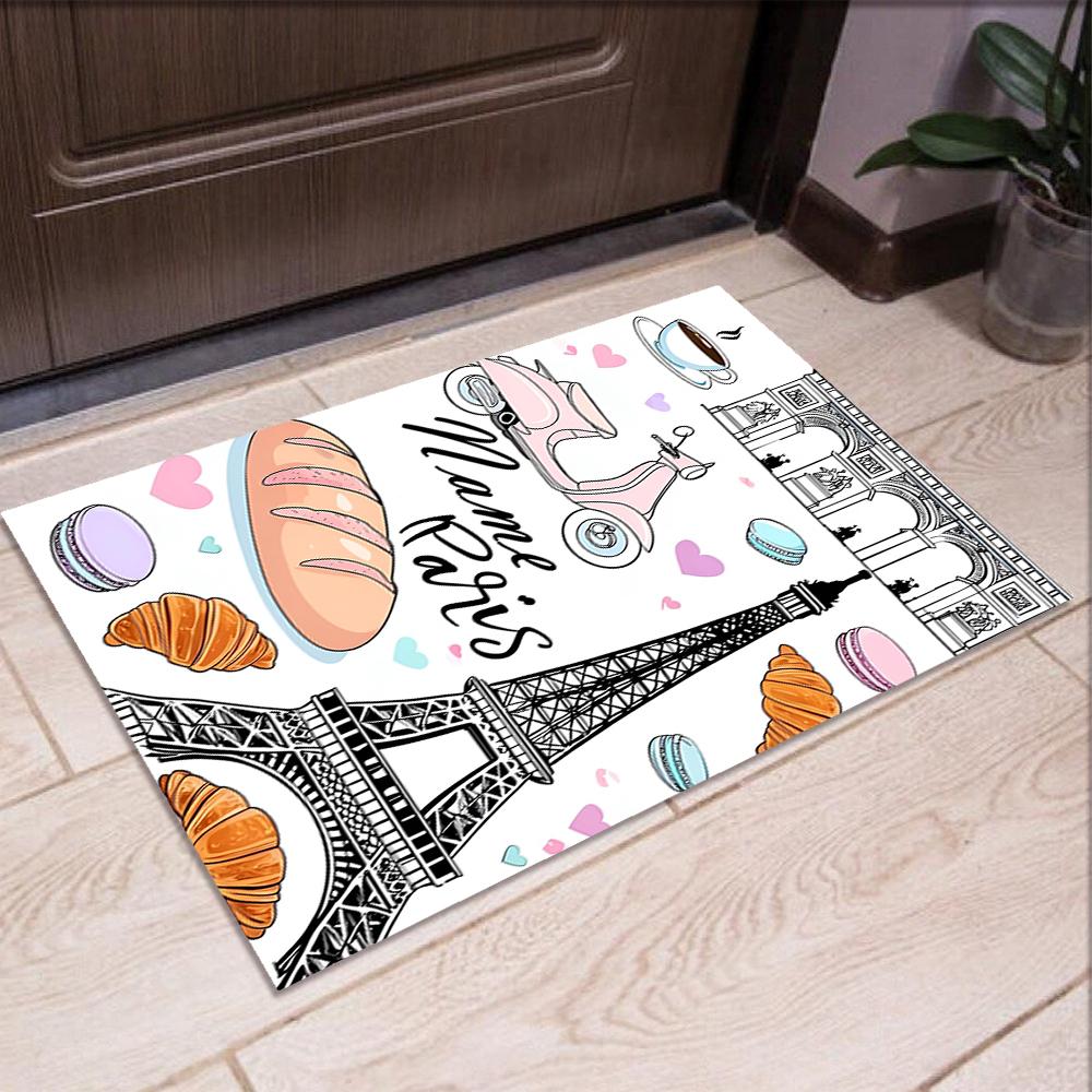 Custom Name Paris the Eiffel Tower Printed Carpet,Rug for Office Chair Living Room Bedroom Kitchen Room Decor Gifts.