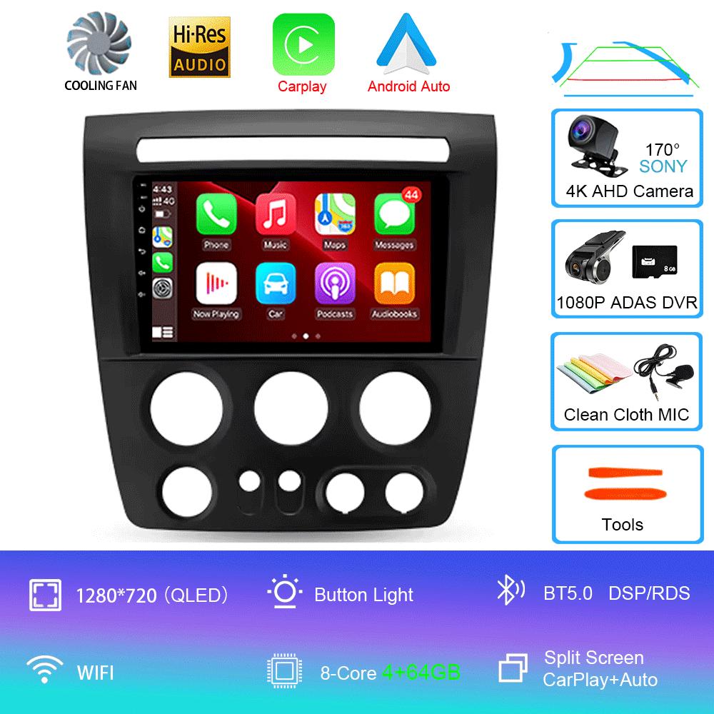 For Hummer H3 1 2005 2006 2007 - 2010 Car Radio Android14 Navigation GPS Multimedia Video Player Stereo Wireless Carplay Auto 4G