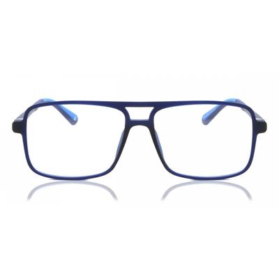 Full Rim Pilot Shiny Transparent Blue Smartbuy Collection Hilarion M7038 C4 Fashion Unisex Eyeglasses
