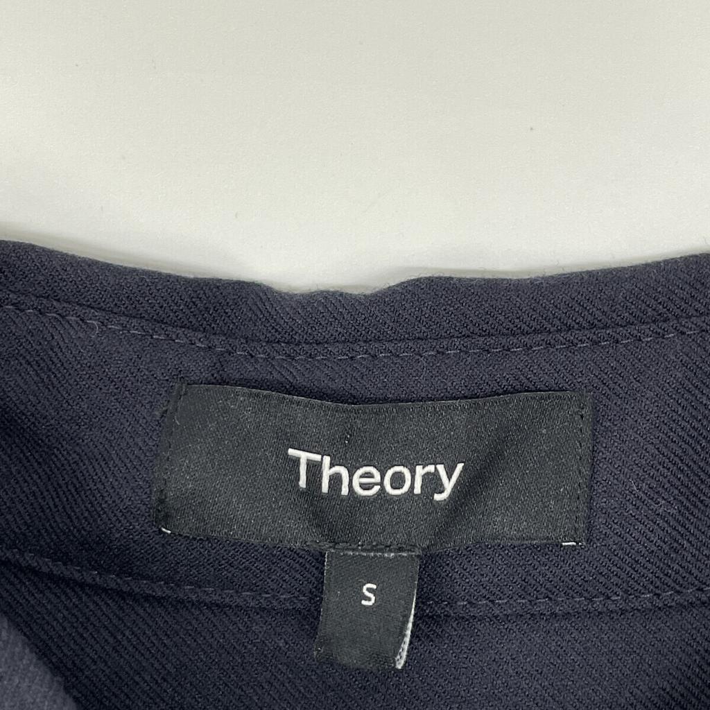 Theory [Excellent condition/Made in 2012] 01-4305204-894-902 Wool flannel long shirt dress S NavyUsed