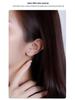 Banyan Tree S925 Silver Deer Antler Diamond Earrings - Korean Style Cute Elk Design for Women