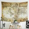 Tapestry with a World Map On the Wall